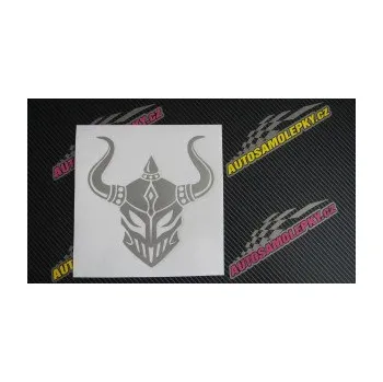 Samolepící dekorace SAMOLEPKA Vikingská helma (17 - šedá) NA AUTO, NÁLEPKA, FÓLIE, POLEP, TUNING, VLASTNÍ TEXT, TISK, AUTOSAMOLEPKY.cz, POLEPY, OBRÁZEK, LOGO, SAMOLEPKY