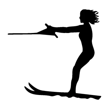 Polep vozidla SAMOLEPKA Vodní lyže 002 levá (01 - černá) NA AUTO, NÁLEPKA, FÓLIE, POLEP, TUNING, VLASTNÍ TEXT, TISK, AUTOSAMOLEPKY.cz, POLEPY, OBRÁZEK, LOGO, SAMOLEPKY