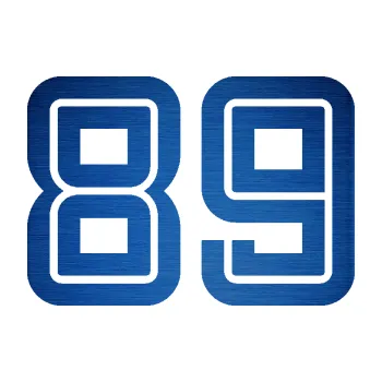 Polep vozidla Startovní číslo 89 typ 7 (65 - škrábaný kov modrý) SAMOLEPKA NA AUTO, NÁLEPKA, FÓLIE, POLEP, TUNING, VLASTNÍ TEXT, TISK, AUTOSAMOLEPKY.cz, POLEPY, OBRÁZEK, LOGO, 3D STICKERS