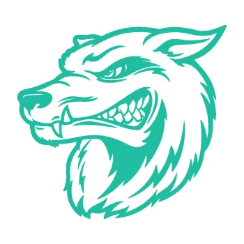 Polep vozidla Vlk 016 levá (25 - tyrkysová) SAMOLEPKA NA AUTO, NÁLEPKA, FÓLIE, POLEP, TUNING, VLASTNÍ TEXT, TISK, AUTOSAMOLEPKY.cz, POLEPY, OBRÁZEK, LOGO, 3D STICKERS