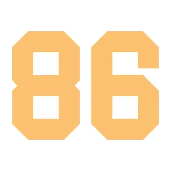 Polep vozidla Startovní číslo 86 (08 - béžová) SAMOLEPKA NA AUTO, NÁLEPKA, FÓLIE, POLEP, TUNING, VLASTNÍ TEXT, TISK, AUTOSAMOLEPKY.cz, POLEPY, OBRÁZEK, LOGO, 3D STICKERS