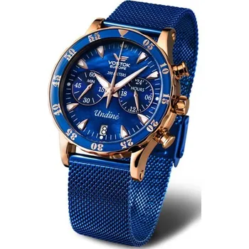 Hodinky Vostok Europe Undine VK64-515B670B - Modrý ocelový mesh řemínek + 5 let záruka a dárek ZDARMA