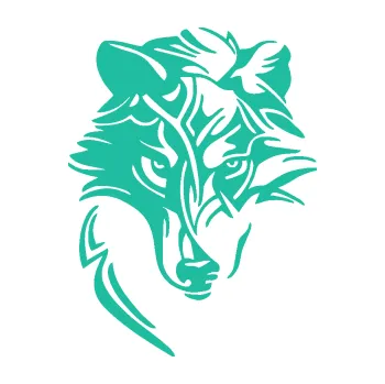 Polep vozidla Vlk 012 levá (25 - tyrkysová) SAMOLEPKA NA AUTO, NÁLEPKA, FÓLIE, POLEP, TUNING, VLASTNÍ TEXT, TISK, AUTOSAMOLEPKY.cz, POLEPY, OBRÁZEK, LOGO, 3D STICKERS