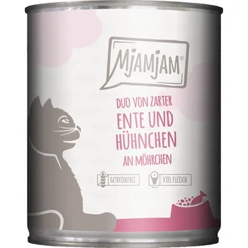 Krmivo pro kočku MjAMjAM DUO kachna a kuře s mrkvičkou 6 × 800 g