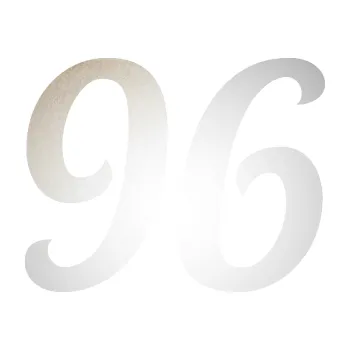 Polep vozidla SAMOLEPKA Startovní číslo 96 typ 3 (82 - odrazková reflexní bílá) NA AUTO, NÁLEPKA, FÓLIE, POLEP, TUNING, VLASTNÍ TEXT, TISK, AUTOSAMOLEPKY.cz, POLEPY, OBRÁZEK, LOGO, SAMOLEPKY