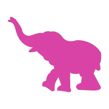 Samolepící dekorace Slon 022 levá (16 - růžová) SAMOLEPKA NA AUTO, NÁLEPKA, FÓLIE, POLEP, TUNING, VLASTNÍ TEXT, TISK, AUTOSAMOLEPKY.cz, POLEPY, OBRÁZEK, LOGO, 3D STICKERS