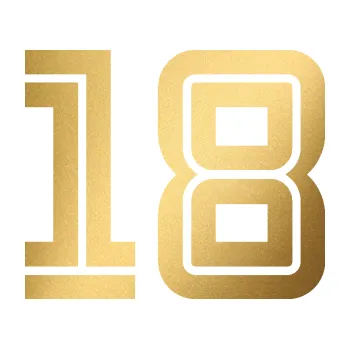 Polep vozidla Startovní číslo 18 typ 7 (43 - zlatá metalíza) SAMOLEPKA NA AUTO, NÁLEPKA, FÓLIE, POLEP, TUNING, VLASTNÍ TEXT, TISK, AUTOSAMOLEPKY.cz, POLEPY, OBRÁZEK, LOGO, 3D STICKERS