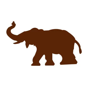 Samolepící dekorace Slon 021 levá (15 - hnědá) SAMOLEPKA NA AUTO, NÁLEPKA, FÓLIE, POLEP, TUNING, VLASTNÍ TEXT, TISK, AUTOSAMOLEPKY.cz, POLEPY, OBRÁZEK, LOGO, 3D STICKERS