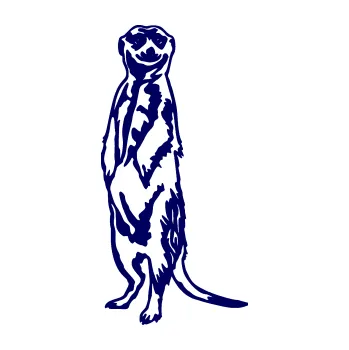 Samolepící dekorace SAMOLEPKA Surikata 001 levá (23 - tmavě modrá) NA AUTO, NÁLEPKA, FÓLIE, POLEP, TUNING, VLASTNÍ TEXT, TISK, AUTOSAMOLEPKY.cz, POLEPY, OBRÁZEK, LOGO, SAMOLEPKY