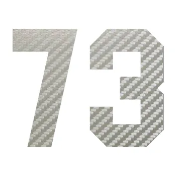 Polep vozidla Startovní číslo 73 (52 - 3D karbon stříbrný) SAMOLEPKA NA AUTO, NÁLEPKA, FÓLIE, POLEP, TUNING, VLASTNÍ TEXT, TISK, AUTOSAMOLEPKY.cz, POLEPY, OBRÁZEK, LOGO, 3D STICKERS