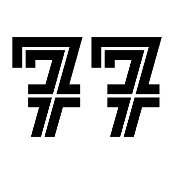 Polep vozidla Startovní číslo 77 typ 7 (01 - černá) SAMOLEPKA NA AUTO, NÁLEPKA, FÓLIE, POLEP, TUNING, VLASTNÍ TEXT, TISK, AUTOSAMOLEPKY.cz, POLEPY, OBRÁZEK, LOGO, 3D STICKERS