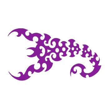 Polep vozidla SAMOLEPKA Štír 015 levá (14 - fialová) NA AUTO, NÁLEPKA, FÓLIE, POLEP, TUNING, VLASTNÍ TEXT, TISK, AUTOSAMOLEPKY.cz, POLEPY, OBRÁZEK, LOGO, SAMOLEPKY