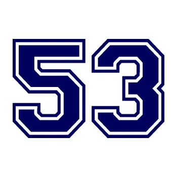 Polep vozidla Startovní číslo 53 typ 4 (23 - tmavě modrá) SAMOLEPKA NA AUTO, NÁLEPKA, FÓLIE, POLEP, TUNING, VLASTNÍ TEXT, TISK, AUTOSAMOLEPKY.cz, POLEPY, OBRÁZEK, LOGO, 3D STICKERS