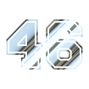 Polep vozidla Startovní číslo 46 typ 4 (80 - chrom fólie stříbrná zrcadlová) SAMOLEPKA NA AUTO, NÁLEPKA, FÓLIE, POLEP, TUNING, VLASTNÍ TEXT, TISK, AUTOSAMOLEPKY.cz, POLEPY, OBRÁZEK, LOGO, 3D STICKERS