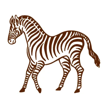 Samolepící dekorace SAMOLEPKA Zebra 002 levá (15 - hnědá) NA AUTO, NÁLEPKA, FÓLIE, POLEP, TUNING, VLASTNÍ TEXT, TISK, AUTOSAMOLEPKY.cz, POLEPY, OBRÁZEK, LOGO, SAMOLEPKY