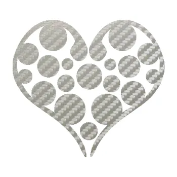 Samolepící dekorace Srdíčko 008 (52 - 3D karbon stříbrný) SAMOLEPKA NA AUTO, NÁLEPKA, FÓLIE, POLEP, TUNING, VLASTNÍ TEXT, TISK, AUTOSAMOLEPKY.cz, POLEPY, OBRÁZEK, LOGO, 3D STICKERS