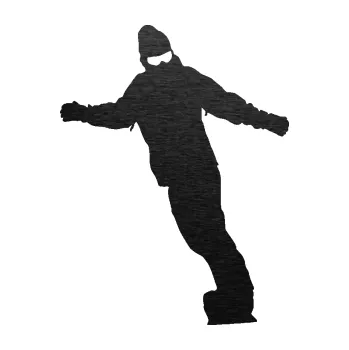 Samolepicí dekorace na vozidlo Snowboard 031 pravá (63 - škrábaný kov černý) SAMOLEPKA NA AUTO, NÁLEPKA, FÓLIE, POLEP, TUNING, VLASTNÍ TEXT, TISK, AUTOSAMOLEPKY.cz, POLEPY, OBRÁZEK, LOGO, 3D STICKERS