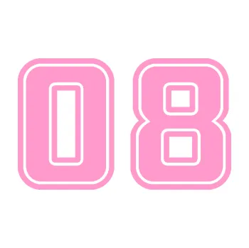 Polep vozidla Startovní číslo 08 typ 5 (24 - světle růžová) SAMOLEPKA NA AUTO, NÁLEPKA, FÓLIE, POLEP, TUNING, VLASTNÍ TEXT, TISK, AUTOSAMOLEPKY.cz, POLEPY, OBRÁZEK, LOGO, 3D STICKERS