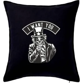 Polštář I want you - Polštář 50x50 - 50x50 - Pouze potah ( Černá )