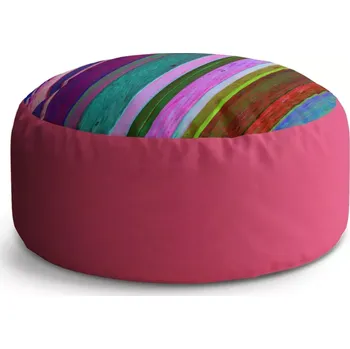 Sedací pytel Kulatý taburet Circle Nabarvené dřevo: 38x48 cm - Sablio