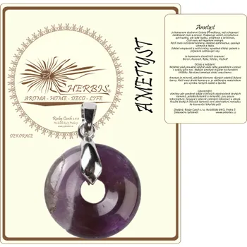 Přívěsek EX Herbis AHDL Přívěšek Donut Ametyst 25mm YCK40