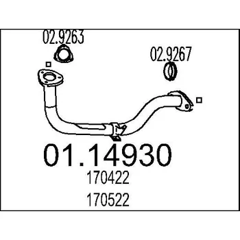 Výfuková trubka Výfuková trubka MTS 01.14930