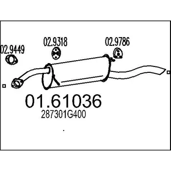 Auto-moto Zadní tlumič výfuku MTS 01.61036