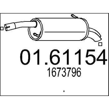 Auto-moto Zadní tlumič výfuku MTS 01.61154