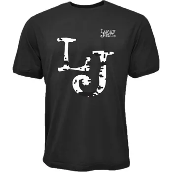 Pánské tričko Lucky John triko pánské černé vel.2XL