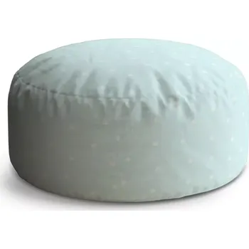 Sedací pytel Kulatý taburet Circle Tečky na bledě modré: 38x48 cm - Sablio