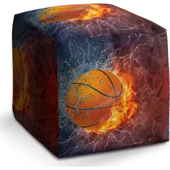 Taburet Taburet Kostka Basketbalový míč: 40x40x40 cm - Sablio