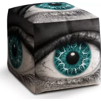 Taburet Taburet Kostka Modré oko: 40x40x40 cm - Sablio