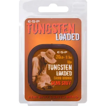 ESP šňůrka Tungsten Loaded 10m 20lb 9,1kg Camo Brown Semi Stiff