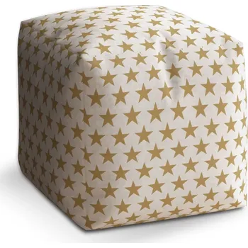 Taburet Taburet Kostka Zlaté hvězdy: 40x40x40 cm - Sablio