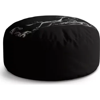 Sedací pytel Kulatý taburet Circle Vodní kůň: 38x48 cm - Sablio