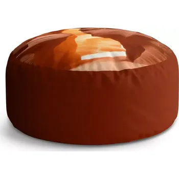 Sedací pytel Kulatý taburet Circle Skály v poušti: 38x48 cm - Sablio