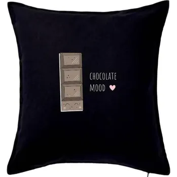 Polštář Nálada na čokoládu - Polštář 50x50 - 50x50 - Včetně výplně ( Černá )