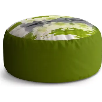 Sedací pytel Kulatý taburet Circle Bílá orchidej: 38x48 cm - Sablio