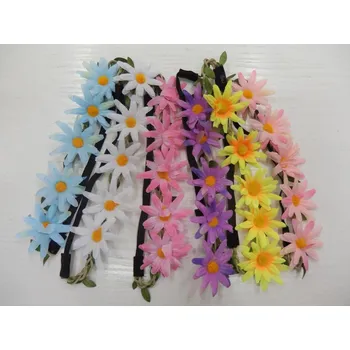 Souprava šperků Pružná čelenka do vlasů s květy fialová