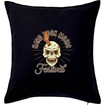 Polštář Festival Hard Rock Music - Polštář 50x50 - 50x50 - Pouze potah ( Černá )