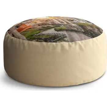 Sedací pytel Kulatý taburet Circle Řím Forum Romanum: 38x48 cm - Sablio