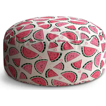 Sedací pytel Kulatý taburet Circle Vodní meloun: 38x48 cm - Sablio