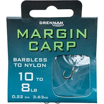 Rybářský háček Drennan návazce Margin Carp Barbless vel. 16 / 5lb