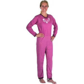 Dámský overall Pyžamový overal pro dlouhodobě nemocné pacienty ženy květiny L