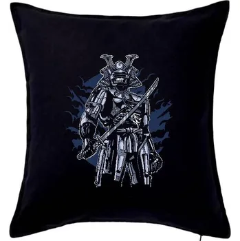 Polštář Samurai Robot Skull - Polštář 50x50 - 50x50 - Pouze potah ( Černá )