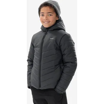 Pánské tenisky QUECHUA Dětská zimní turistická prošívaná bunda MH 500 7 LET ČERNÁ|ŠEDÁ