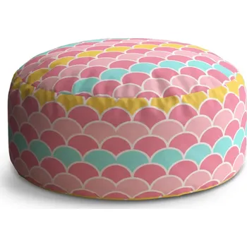 Sedací pytel Kulatý taburet Circle Barevné šupiny: 38x48 cm - Sablio