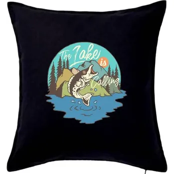 Polštář Big Fish - Polštář 50x50 - 50x50 - Včetně výplně ( Černá )