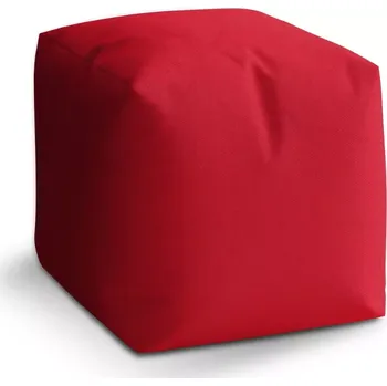 Taburet Taburet Kostka Bordová: 40x40x40 cm - Sablio