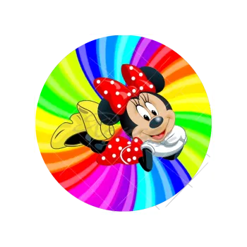 Jedlá dekorace na dort MINNIE duhová, VARIANTA Jedlý papír 922